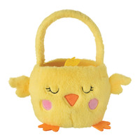 Easter Chick Plush Fabric Basket x1