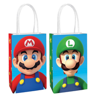 Super Mario Brothers Paper Kraft Bags 8 Pack