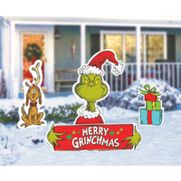 Dr. Seuss The Grinch Merry Christmas Yard Signs 4 Pack