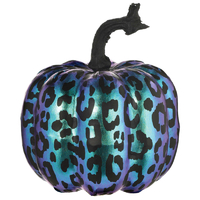 Halloween Midnight Mayhem Fabric Covered Plastic Pumpkin