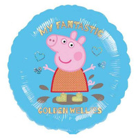 Peppa Pig Golden Boots Round Foil Balloon