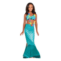 Mermaid Teal Costume Girls 8-10 Years