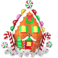 Christmas Gingerbread House SuperShape Foil Balloon