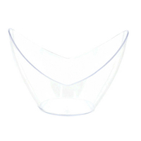 Mini Catering Oval Dishes Clear Plastic 10 Pack