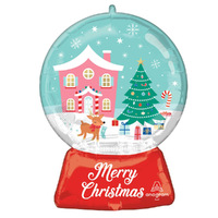 Nostalgic Merry Christmas Wonderland Snow Globe SuperShape Foil Balloon