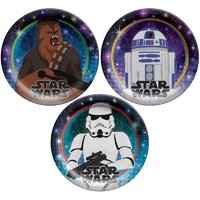 Star Wars Galaxy Round Lunch Cake Dessert Plates 8 Pack