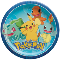 Pokemon Classic Round Dinner Plates 8 Pack