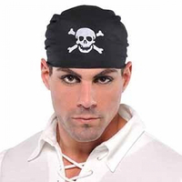 Pirate Skull Bandana Black & White x1