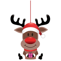 Christmas Reindeer Door Hanger Decoration