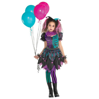 Halloween Costume Haunted Harlequin Girls 6-8 Years