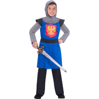 Medieval Knight 6-8 Years Blue Boys Costume 