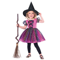 Rainbow Witch 5-6 Years Girls Halloween Costume 