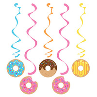 Donut Time Dizzy Danglers Hanging Swirls 5 Pack