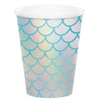 Mermaid Shine Iridescent Paper Cups 8 Pack