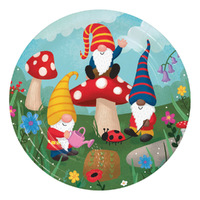 Party Gnomes Paper Dinner Plates 8 Pack