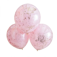 Pink & Rose Gold Double Stuffed Balloons 3 Pack