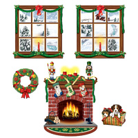 Christmas Party Supplies Indoor Christmas Décor Props x5 Pieces- Discontinued 