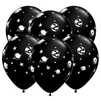 Space Fun Balloons [Colour: Black] [Quantity: 6]