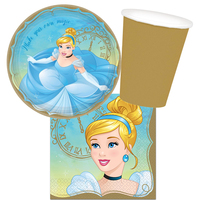 Princess Once Upon A Time Cinderella 8 Guest Tableware Pack