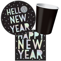 Happy New Year 8 Guest Tableware Party Pack