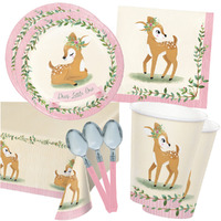 Deer Little One- 16 Guest Deluxe Tableware Party Pack