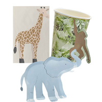 Lets Go Wild Jungle 8 Guest Tableware Party Pack