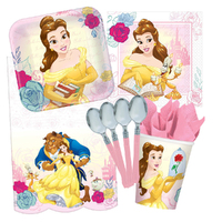 Disney Beauty And The Beast Belle 8 Guest Large Deluxe Tableware Pack