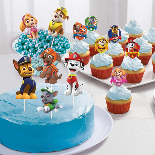 Paw Patrol Adventures Cake Topper Kit 12 Pack