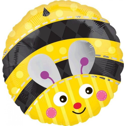 Baby Shower Bumble Bee Round Foil Balloon