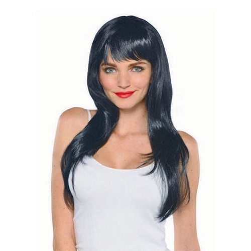 Glamorous Wig Black Costume Accessory x1