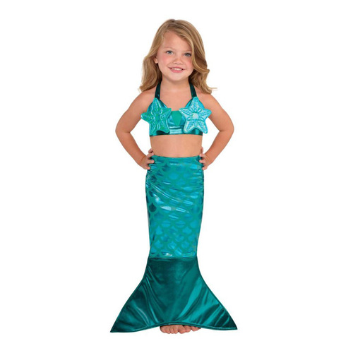 Mermaid Teal Costume Girls 4-6 Years