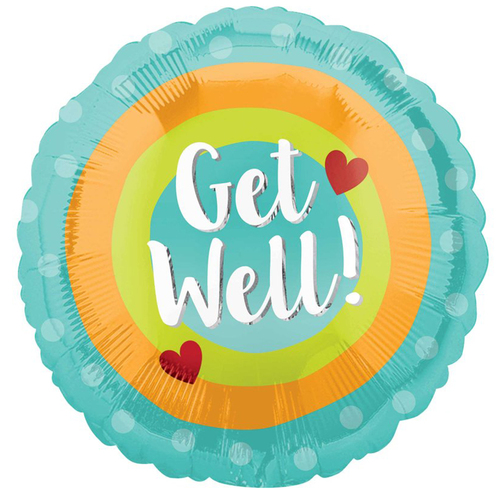 Get Well Soon Round Foil Balloon