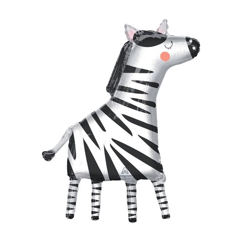 Jungle Safari / Get Wild Zebra SuperShape Foil Balloon