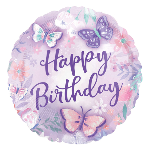 Flutters Butterfly Happy Birthday Foil Balloon