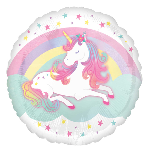 Enchanted Unicorn Round Foil Balloon