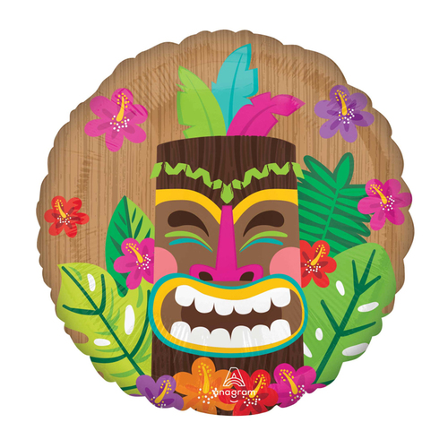 Hawaiian Vintage Tiki Luau Foil Balloon