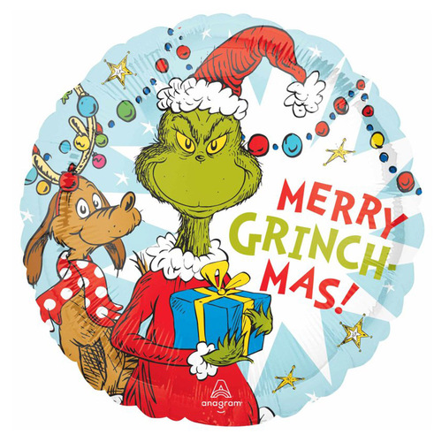 Christmas Dr Seuss The Grinch Merry Grinch-Mas Foil Balloon