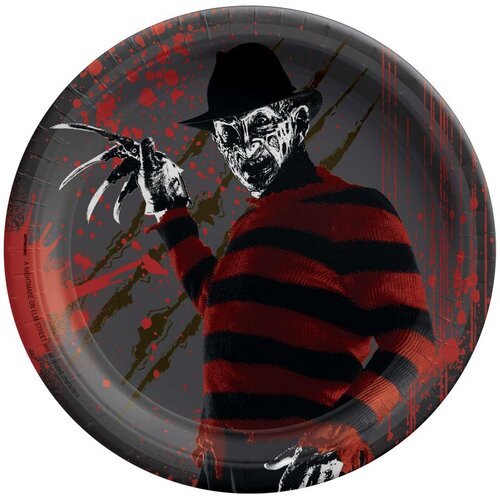 Halloween Nightmare On Elm Street Freddy Krueger Paper Lunch Plates 8 Pack