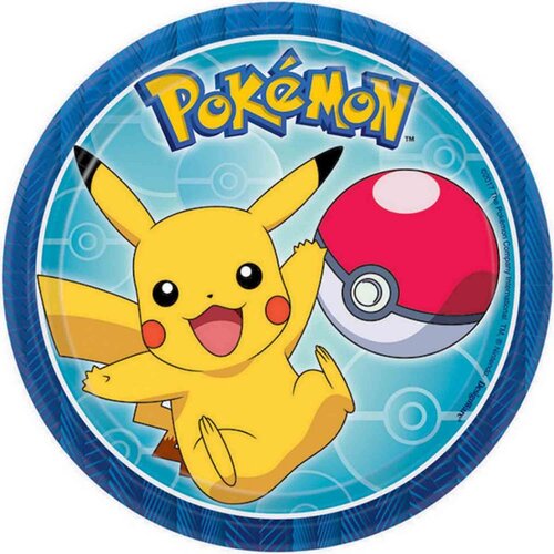 Pokemon Core Lunch Cake Dessert Plates 8 Pack