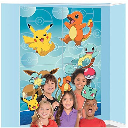 Pokemon Scene Setter Backdrop with Props