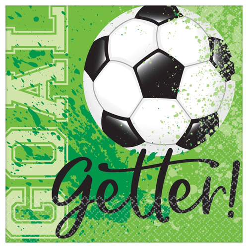 Goal Getter Soccer Beverage Napkins 36 Pack