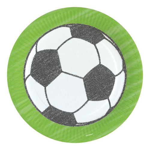 Soccer Goal Kicker Party Paper Dinner Plates 8 Pack