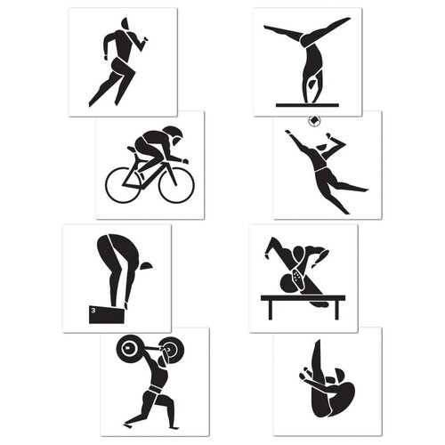 International Sports Cutouts Assorted Designs 4 Pack