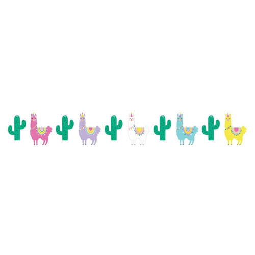 Llama Party Shaped String Banner