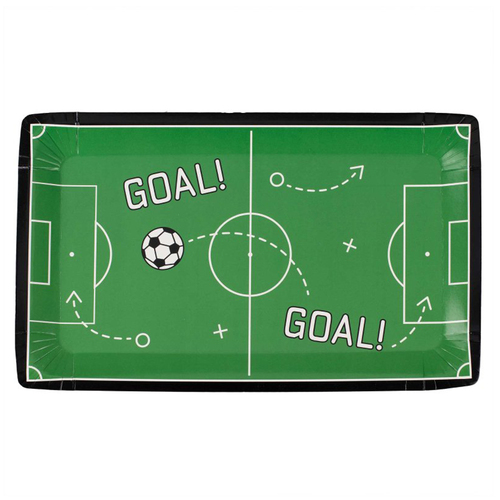 Soccer Kick Off Party Football Pitch Paper Plates 8 Pack