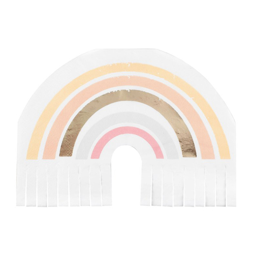 Happy Everything Gold Foiled Fringe Rainbow Shaped Napkins 16 Pack