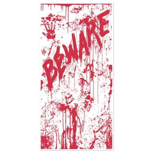 Halloween Bloody Splatters 'Beware' Door Cover