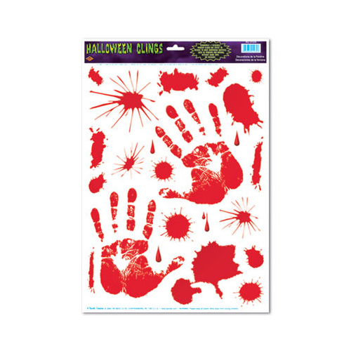 Halloween Bloody Handprint Window Clings