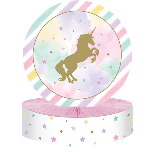 Unicorn Sparkle Party Supplies Honeycomb Centrepiece