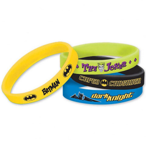 Batman Rubber Bracelets Loot Party Favours 6 Pack